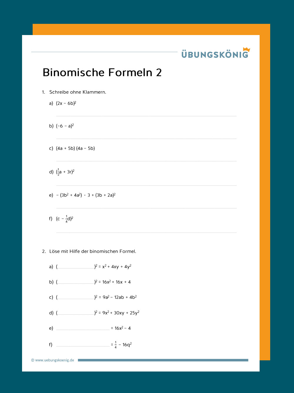 Sind binomische Formeln schwer?